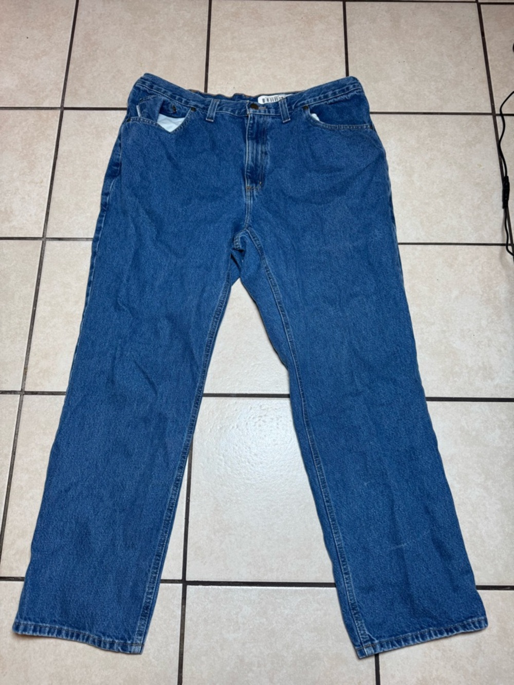 Carhartt Men's Straight Leg Jeans in Blue Denim